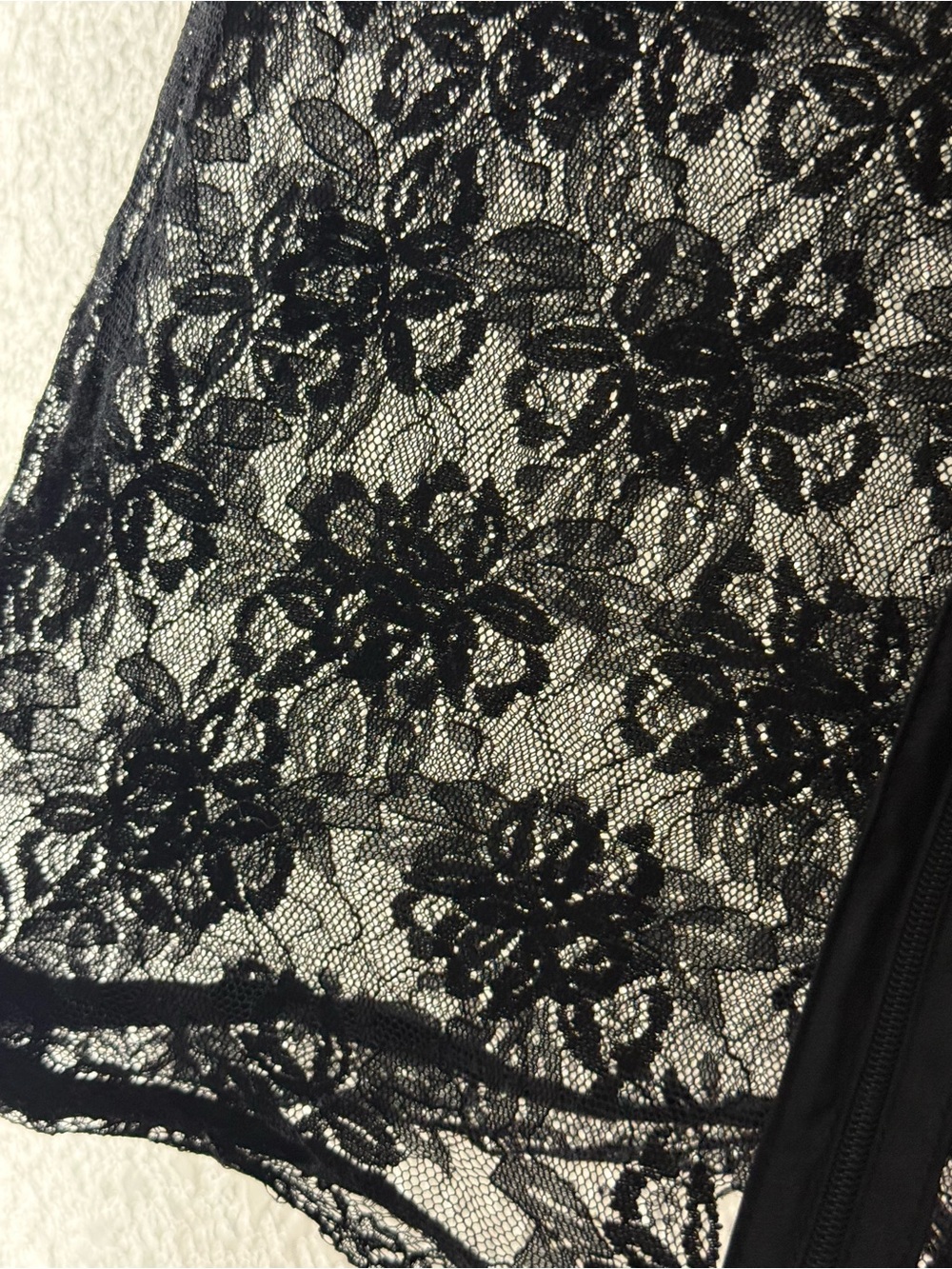 D&G Dolce & Gabbana Y2k Black Sheer Floral Lace Back … - Gem